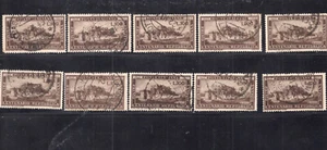 Italia (1949) - Centenario della Repubblica Romana, 10 francobolli Ø - Foto 1 di 1