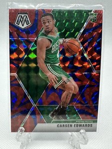 2019-20 Panini Mosaic Celtics Carsen Edwards Blue Reactive Prizm Rookie RC #220