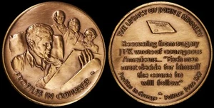 JFK Kennedy Profiles In Courage Bronze Medal 39mm Lincoln Mint Legacy - Picture 1 of 3