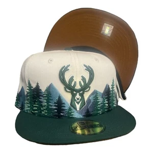 New Era Milwaukee Bucks Outdoor Collection Fitted Hat 59FIFTY Cap Men Size 7 3/8 - Picture 1 of 5