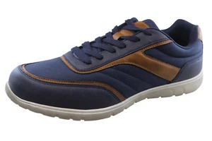 Footflexx Komfort Herrenschuhe Sneaker Halbschuhe Schnürschuhe Navy/Braun u5