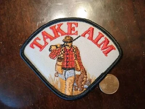 Vintage Voyager NEU Take Aim Hunting bestickt Patch Entenjagd aufbügeln oder nähen - Bild 1 von 3