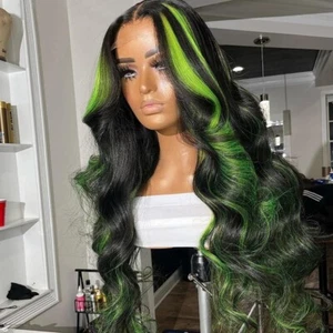Body Wave Front Wig Synthetic Long Black Wigs for Women - Picture 1 of 2