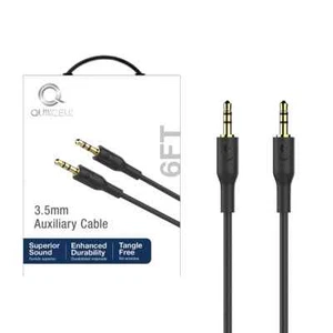 Auxiliary Cable 3.5mm 6FT Superior Soun, Enhamced Durability, Tangle Free - Picture 1 of 2