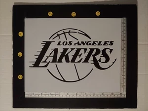 LA Los Angeles Lakers Basketball 11" x 8.5" Custom Stencil FAST FREE SHIPPING - Picture 1 of 2