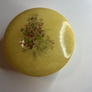 VINTAGE SCHMUCKKÄSTCHEN RUND AUFKLAPPBAR ALABASTER MARMOR BLUMENSTRAUSS - Bild 1 von 7