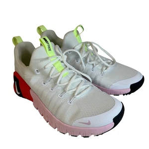Nike Free Metcon 6 Women's 10 White Pink Volt IB4526-100 Training Shoes - Picture 1 of 12