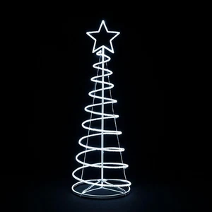 Albero Di Natale Ferro Luminoso a Spirale 180 Cm Con 1200 LED Super Bright E Pun - Foto 1 di 12