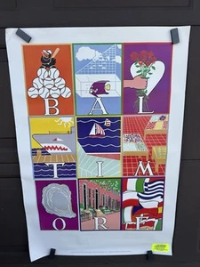 Poster Patricia Barry BALTIMORE 25”x37” stampa Schneidereith & Sons Maryland - Foto 1 di 8