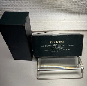 Lente da lettura ingrandimento EZY REDE PAT. 1918 Vintage 2" × 4,75" con scatola - Foto 1 di 5