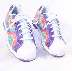 Etonic Size 9M Tie Dye Fushia/White Bowling Shoes EBWD351-15 Perfect Slide PS8 - Picture 1 of 15