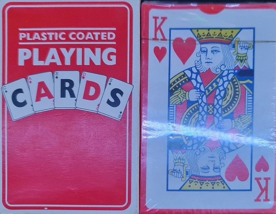 Plastic Coated Playing Cards 9 x 6 cm Gaming Cards (Poker) - Image 1 of 1