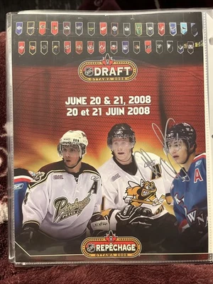 Página del draft de la NHL 2008 firmada por Philip Larsen Foto 1 de 4