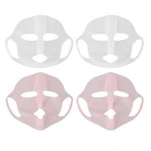 ˜4pcs Silicone Face Wrap Moisturizing Facial Mask Cover Silicone Face Mask - Picture 1 of 24