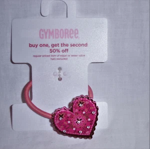 NEW GYMBOREE TYROLEAN LURE RHINESTONE HEART HAIR ELASTIC PONY HOLDER VHTF - Picture 1 of 3