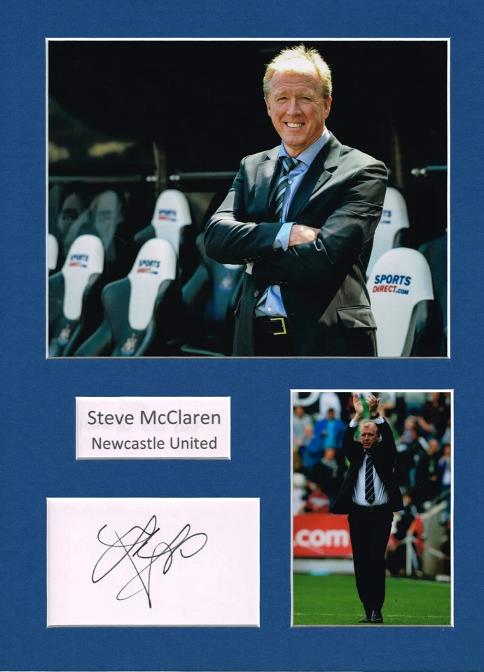 Steve McCLAREN SIGNED Autograph 16x12 Mounted Card + Dealer COA Newcastle United - Image 1 of 1