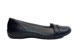 Life Stride Women’s Shoes Black Leather Dezi Ballet Flats Size 8.5 M - Picture 1 of 7