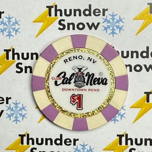 ⚡️❄️ Casino Chip 😳 $1 Cal Neva Club Reno Nevada ⚡️❄️⚡️❄️⚡️❄️ - Picture 1 of 2