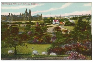 Postal Kelvingrove Park Galería de Arte Glasgow Escocia Reino Unido Serie R.G.G Eglington - Imagen 1 de 2