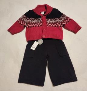 NWT Baby Gap Boys Cardigan Sweater Pants Outfit 2PC Set 3-6 Months - Picture 1 of 1