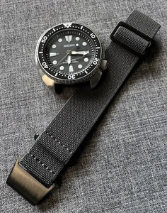 French Marine Nationale Watch Strap / Deep Grey / PVD Steel / New 20mm/22mm - Picture 1 of 5