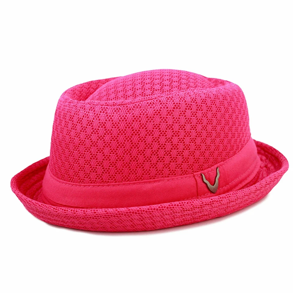 Sombrero Porkpie - Ligero Clásico Suave Fresco Verano Malla Porkpie Sombrero 7060 Foto 1 de 4