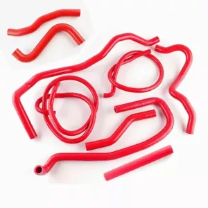 Red For Ford Fiesta MK6 Facelift ST150 Silicone Radiator Coolant Hoses 9pcs - Picture 1 of 8