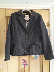 FALMER HERITAGE TWEED JACKET WOMEN'S SIZE 16/18. WOOL MIX . BLACK/DARK GREY. - Picture 1 of 8