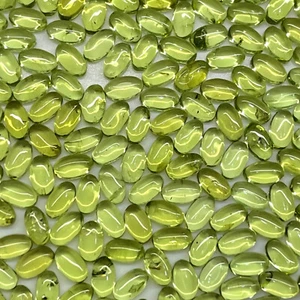 100 Pcs Natural Peridot 5x3mm Oval Cabochon Sparkling Loose Untreated Gemstones - Afbeelding 1 van 12