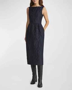 NWT $1,498 Lafayette 148 New York Flora Bloom Cloqué Jacquard Midi Dress 2 - Picture 1 of 4