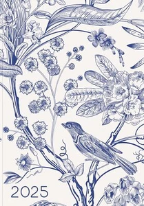 Buchkalender 2025 Lady-Timer Blue Garden - Terminplaner. 1 Woche 4 Seiten. Forma - Bild 1 von 1