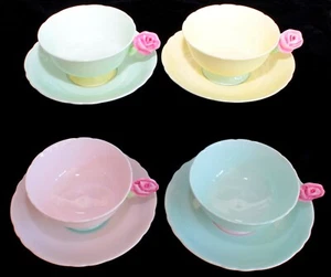 Paragon Rose Griff Teetasse und Untertasse Sets - Bild 1 von 6