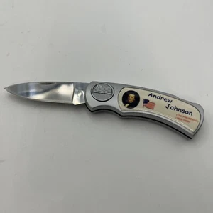Pocket knife Presidents folding blade vtg US flag history Andrew Johnson 17th - Picture 1 of 4