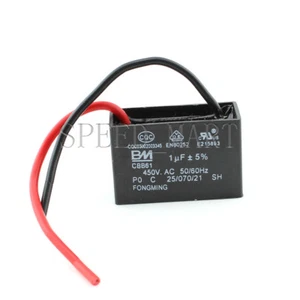 Ventilador de aire acondicionado eléctrico CBB61 AC450V 1uF condensador de arranque de funcionamiento 2 cables - Imagen 1 de 3