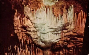 Beautiful Caverns Of Luray Virginia Titania's Veil Postcard Unposted - Picture 1 of 2