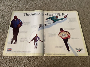 Vintage 1995 REEBOK NFL PRO LINE PRINT AD CHRIS SPIELMAN LIONS JERSEY KEN NORTON