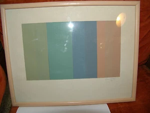 Comtois Louis Gouache ? acrilyc ? Signée Abstraction Géométrique 1974 canadian - Bild 1 von 5