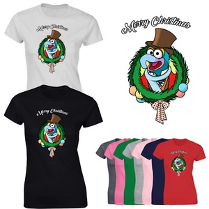 Feliz Navidad Damas Camiseta Navidad Hombre de Nieves Reno Santa Novedad Regalo Camiseta - Imagen 1 de 20