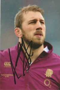 ENGLAND & HARLEQUINS RUGBY UNION: CHRIS ROBSHAW SIGNED 6x4 ACTION PHOTO+COA - Picture 1 of 1