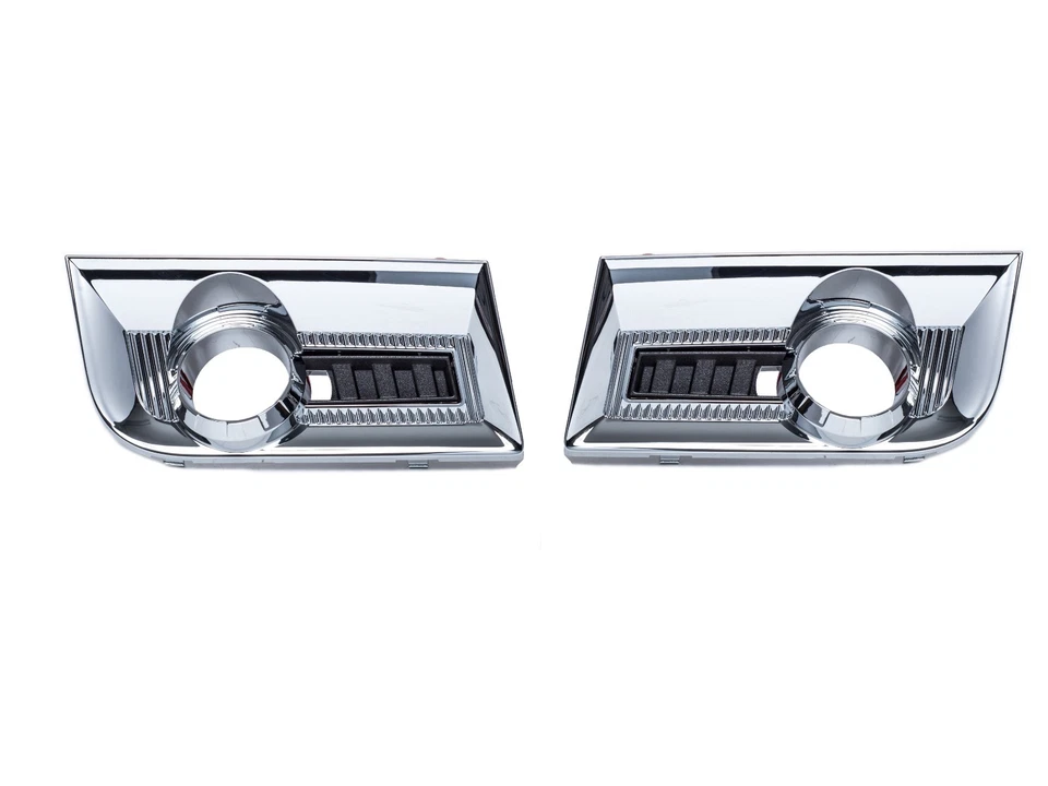 10-15 GMC Terrain Front Right Left Bumper Grille Fog Light Bezel Set Chrome OEM — 第 1/4 张图片