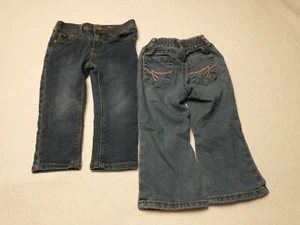 Jordache Kleinkind Denim Jeans 2 Paar 18 Monate Bootcut & Regular - Bild 1 von 1