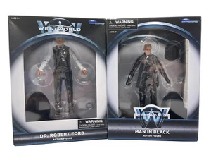Westworld Figures Dr. Robert Ford (Anthony Hopkins) & Man In Black (Ed Harris) - Foto 1 di 11