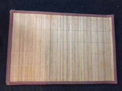 Eco Friendly Natural Bali Bamboo Matchstick Table Placemats Set of 4 - Image 1 of 2