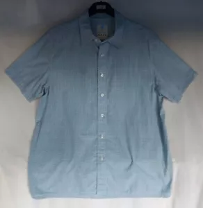 Fat Face Blau-Drench Herren Hemd Medium Geometrisch Kurzarm - Bild 1 von 12