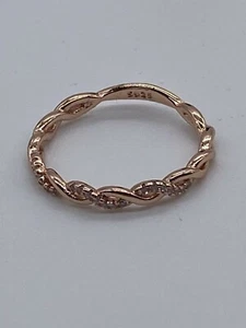 Brazalete de cadena de media y media cadena y cuerda de metal oro rosa 2 tamaños disponibles - Imagen 1 de 6
