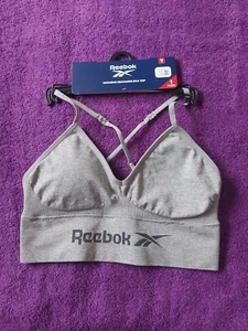 Reebok Womens Seamless Bra Top Grey Medium 40 - Picture 1 of 5