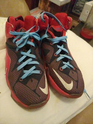  RARO🔥 Nike LeBron XII 12 University Red Navy Royal Lyon Superman 7Y 685181-601 Foto 1 de 4