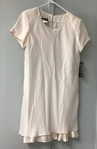 Wild Rose Vintage Dress Women's Size 14 Blush Yellow Short Sleeve Crewneck New - Picture 1 of 19