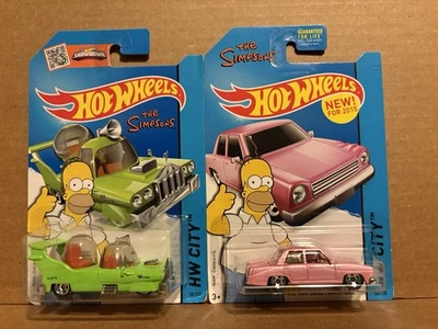 Hot Wheels Lot of 2 The Simpson Family Car & The Homer HW City - Image 1 of 3
