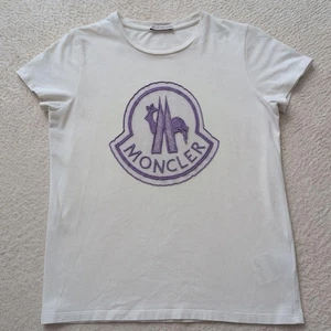 Moncler lila Spitze Kurzarm T-Shirt aktuelles Modell in gutem Zustand N7464 - Bild 1 von 24